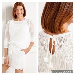 Talbot’s Chevron Stitch Tie Back Sweater M